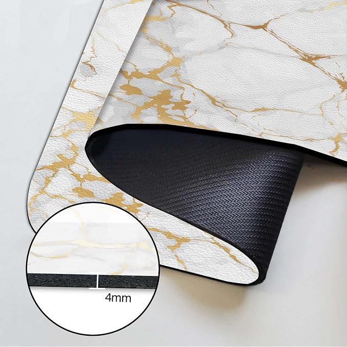 MCALK Marble White Kitchen Sink Faucet Mat Splash Guard, Absorbent Quick-Dry - Image 6