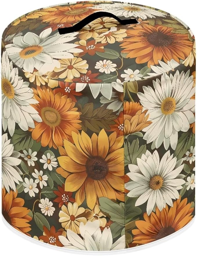 Daisy Pressure Cooker Cover Instant Pot Accessories Instant Pot Kitchen Appliance Dust Cover with Pockets for Rice Cooker Air Fryer Slow Cooker Dust Covers for Kitchen Size S