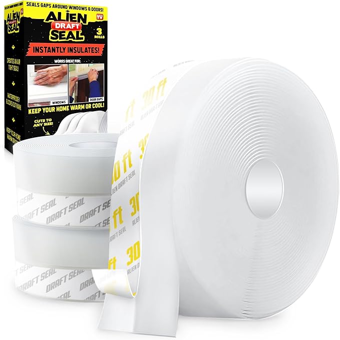 Alien Draft Seal Weather Stripping Door Seal – Longer 64ft Silicone Door Bottom by Alien