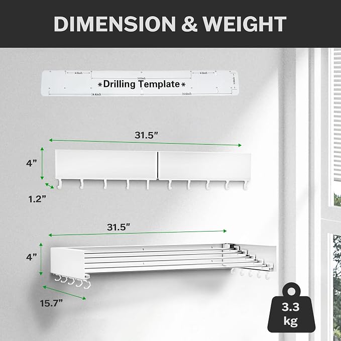 Foldable Wall Mounted Drying Rack - Image 2