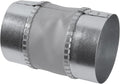Vent Systems 4" Inch Flexible Vibration-Reducing Male Fit Duct Connector – Round Galvanized Steel Dryer Vent Hose Connector, Spiral Duct, Pipe Extender, HVAC Ventilation - Inline Duct Work Coupler