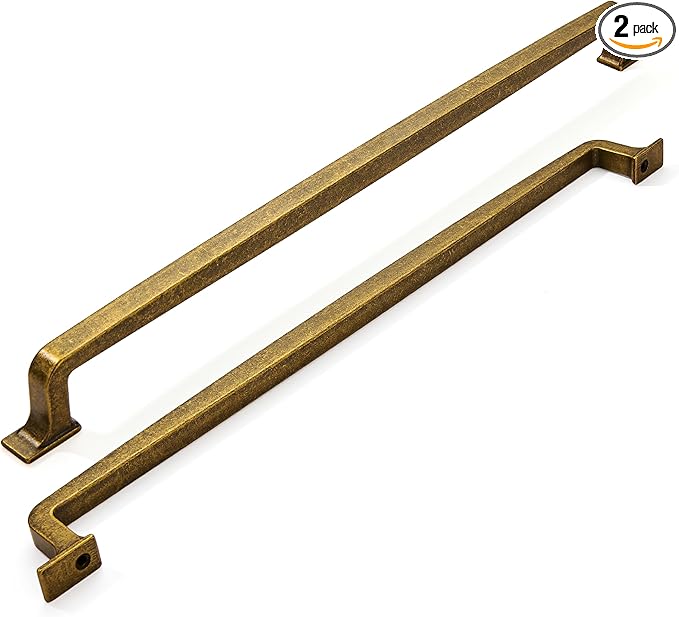 khtumeware 2 Pack 12 Inch Antique Brass Cabinet Pulls Vintage Drawer Pulls Kitchen Cabinet Hardware Kitchen Handles for Cabinets Cupboard Handles Drawer Handles