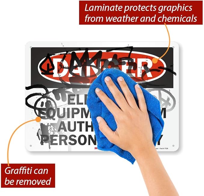 "Danger - Elevator Equipment Room, Authorized Personnel Only" Sign By SmartSign | 10" x 14" 3M Reflective Aluminum