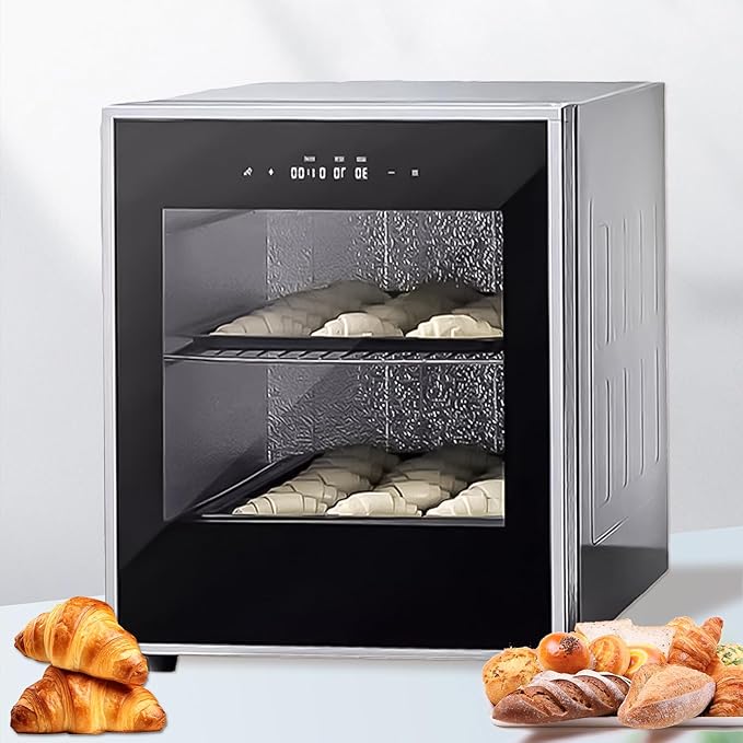 40L Electric Dough Proofer and Fermentation Cabinet - Stainless Steel Proofing Box with Digital Thermostat & Humidity Control for Artisan Bread, Pizza Dough, Pastry Making