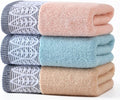 3 Pack Leaf Print Hand Towels, Decorative Cotton Soft | Highly Absorbent Towels by Unknown