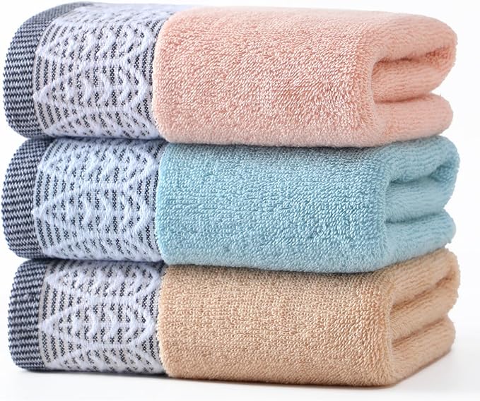 3 Pack Leaf Print Hand Towels, Decorative Cotton Soft | Highly Absorbent Towels by Unknown