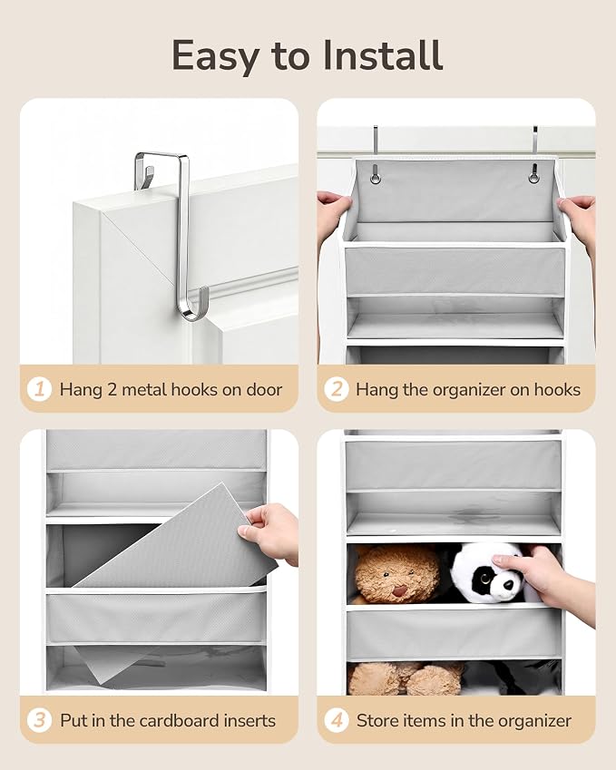 ULG 2-Pack Over-The-Door Organizer 5 Tiers, – Hanging Storage Organizer - Image 7