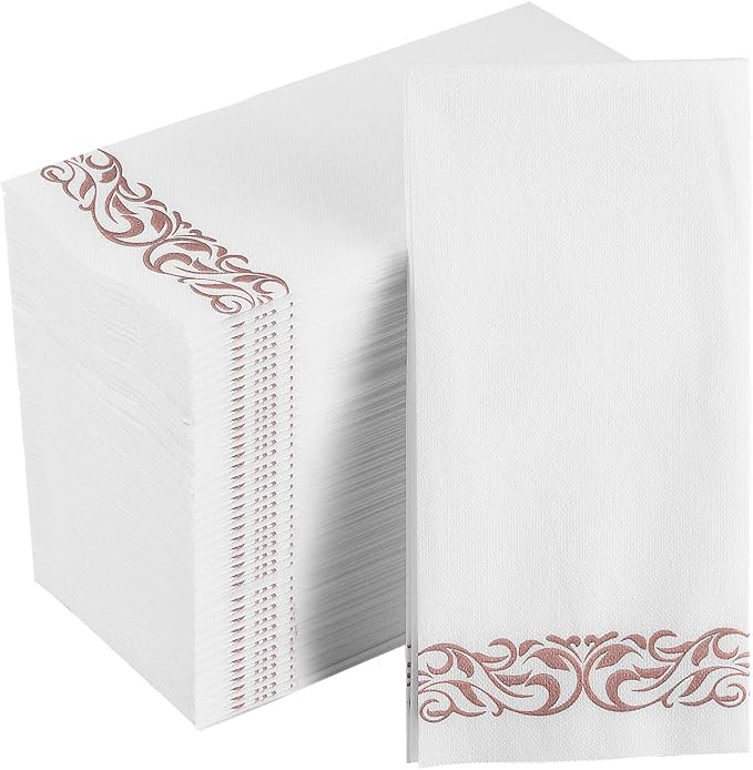 FOCUSLINE 200 Linen Feel Disposable Bathroom Napkins, Soft and Absorbent Paper by FOCUSLINE
