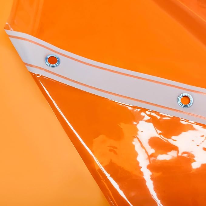 Barossa Design Extra Long Shower Curtain Liner Clear Orange - Image 5