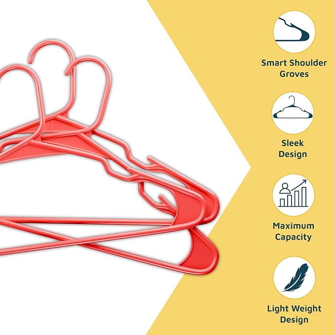 Lifemaster Plastic Clothes Hangers – Heavy Duty Hanger Set, - Image 4
