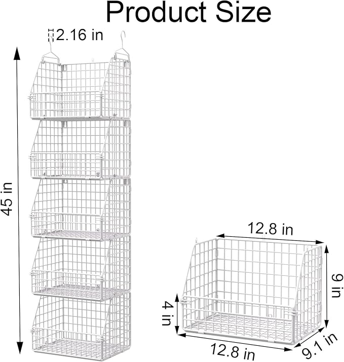 PUPPYCUTE Hanging Closet Organizer and Storage, Clothes Hanging Shelves Wire - Image 6