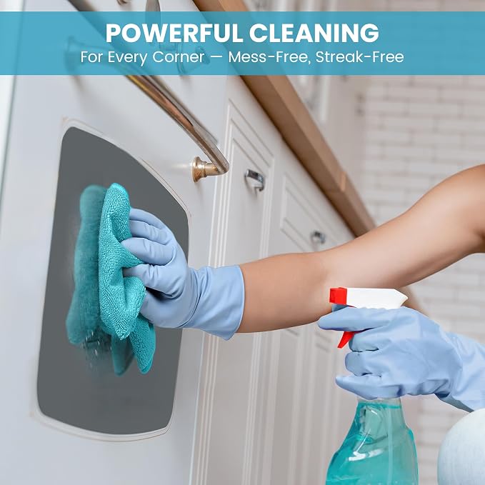 SIFANGKE Microfiber Cleaning Cloth, 12 Pack SkyBlue Cleaning Rags - Image 5
