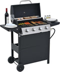 Endark 4-burner | 34,000 BTU all-purpose cast iron bbq grill | Perfect for outdoor cooking, garden, poolside, tailgating and hiking | great for roasting, searing, kebabs