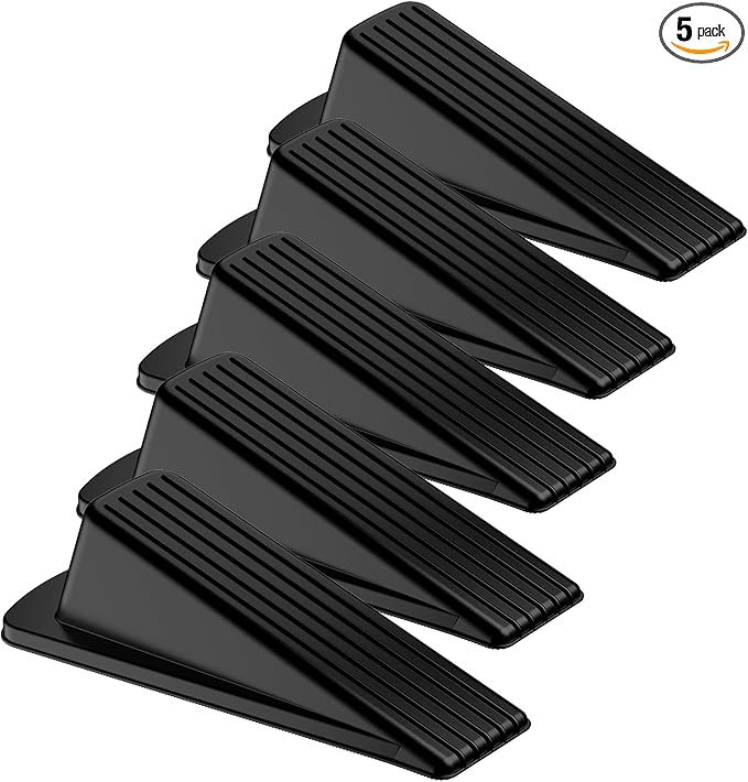 Crosize 5 Pack Door Stoppers for Bottom of Door, Rubber Door Stops | Premium by Crosize