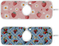 Vintage Grid Strawberry Hearts Sink Mat by Tatenale