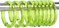 Green Shower Curtain Hooks by Qulable