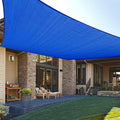 LOVE STORY 8' x 14' Blue Sun Shade Sail Rectangle SS-160 UV Block Shade Canopy Sunshade for Patio Garden Backyard (We Make Custom Size)