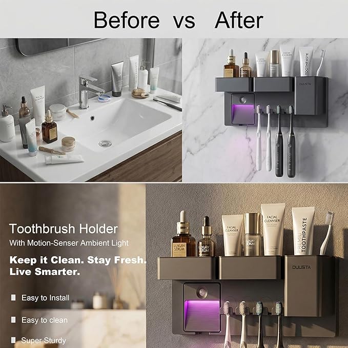Toothbrush Holders for Bathrooms Toothbrush Holders Wall Mounted - Image 5