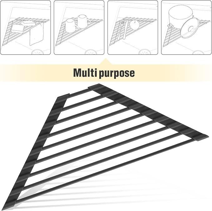 Tomorotec Triangle Roll Up Dish Drying Rack - Image 7