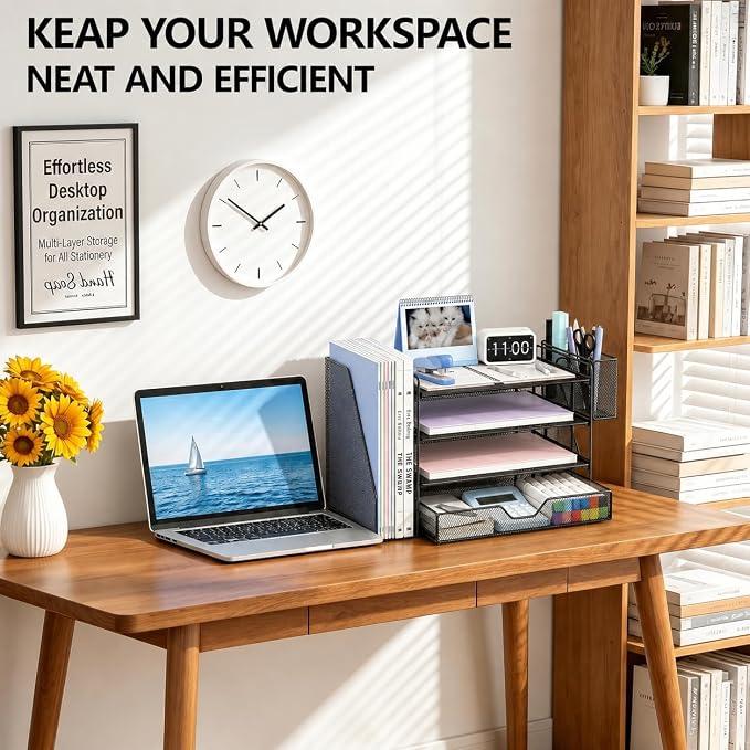 Desk Organizers and Accessories, 4-Tier Desktop File Organizer - Image 5