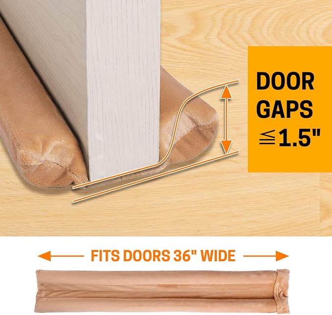36 Inch Under Door Stopper, Door Noise Blocker | Double Sided Door Stopper - Image 5