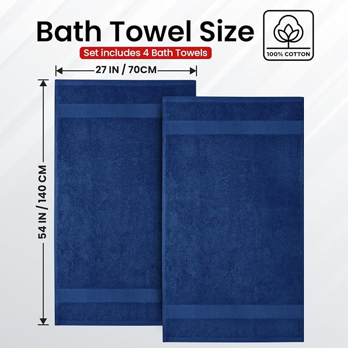 Infinitee Xclusives 100% Ring-Spun Cotton Bath Towels - Image 3