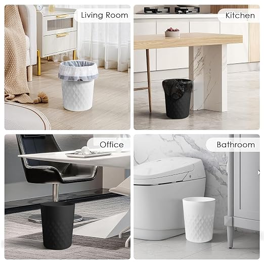 YGJT Bathroom Trash Can, 3 Pack 1.8 Gallons Small Trash Can - Image 2
