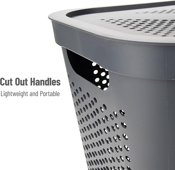 Mind Reader Slim Laundry Hamper - Image 4