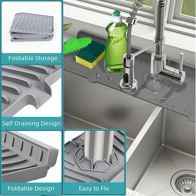 Large Size Kitchen Sink Splash Guard - Image 2