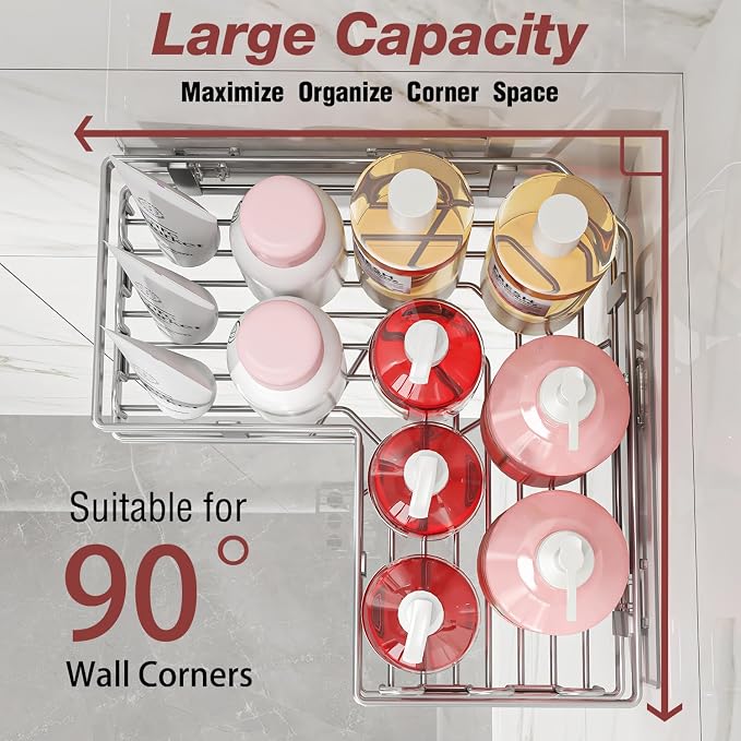 Youvip 4-Pack Adhesive Corner Shower Caddy - Image 2