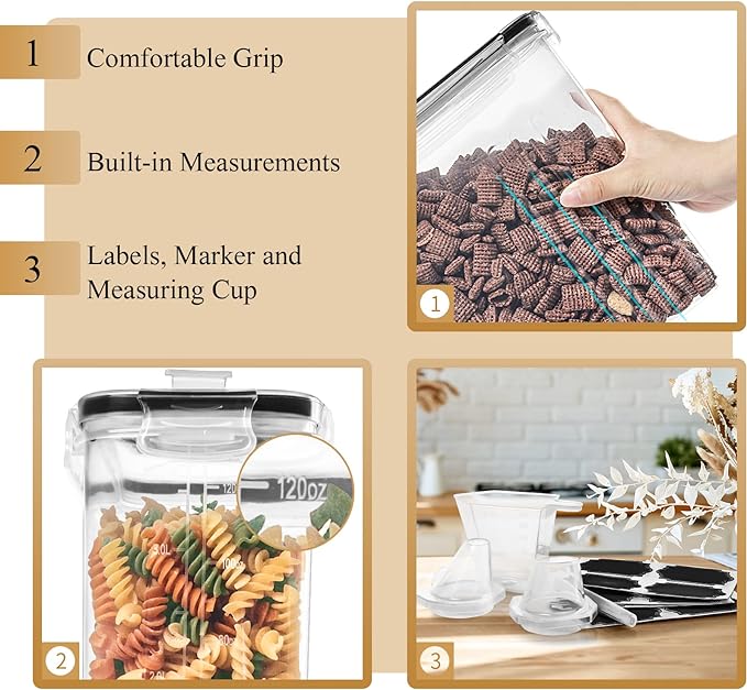 PRAKI Cereal Containers Storage Set - Image 3