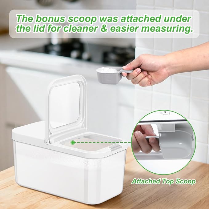 12 Lbs Rice Flour Sugar Storage Containers Dry Food Holder - Image 4