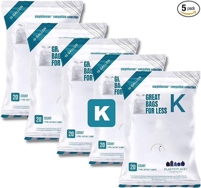 Plasticplace Custom Fit Trash Bags, Compatible by Plasticplace
