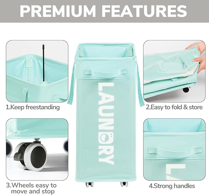 Goodpick 75L Rolling Laundry Basket - Image 4
