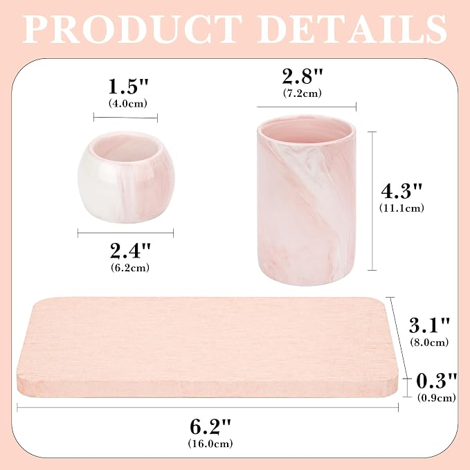 Ceramic Toothbrush Holder & Toothbrush Cup - Image 2