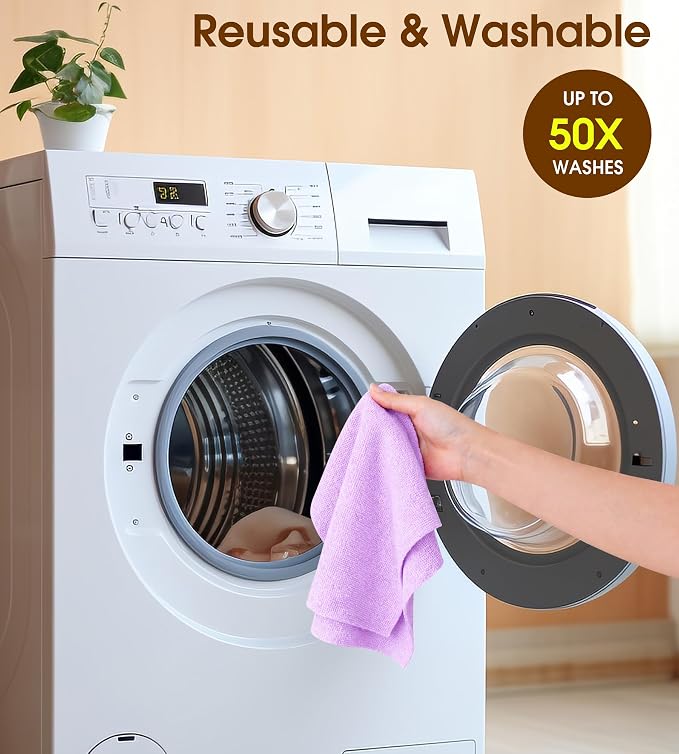 KitchLife Microfiber Cleaning Cloth Roll, 100 Pack - Image 7