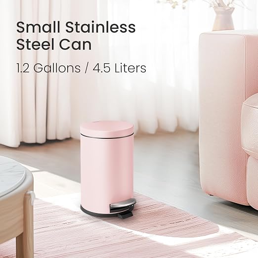 Cesun Small Round Bathroom Trash Can - Image 2