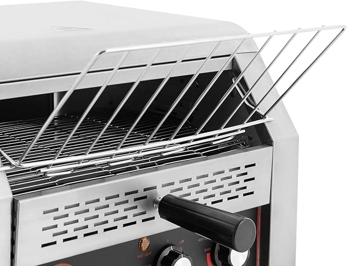 Commercial Conveyor Toaster, 2400W Heavy-duty Toasters with Multiple Heating Modes and 7 speeds, Toaster Ovens Countertop for Raditional White Slices, Wheat Bagel Halves (450 Slices/H)