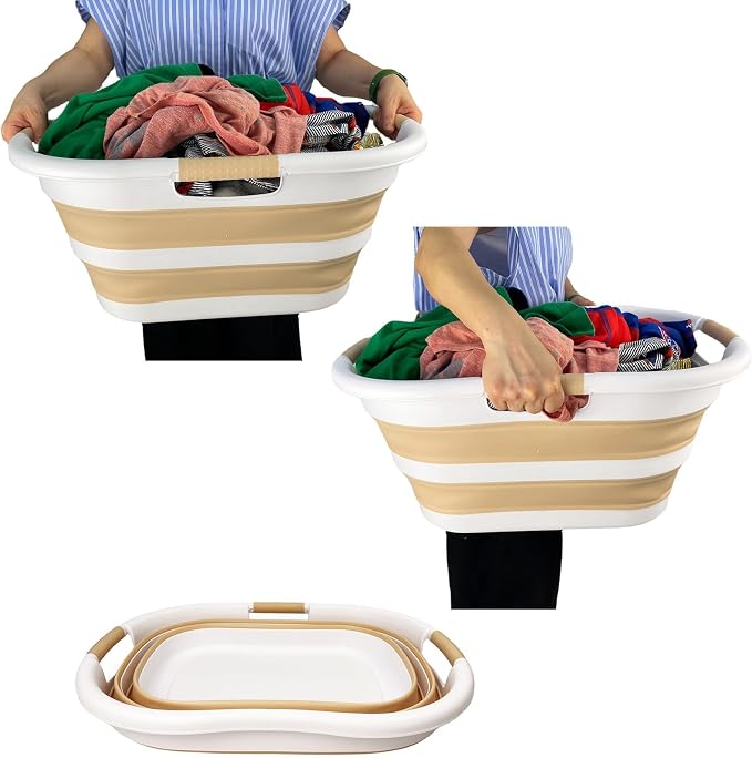 SAMMART 40L Plastic Foldable Laundry Basket/Tub - Image 7