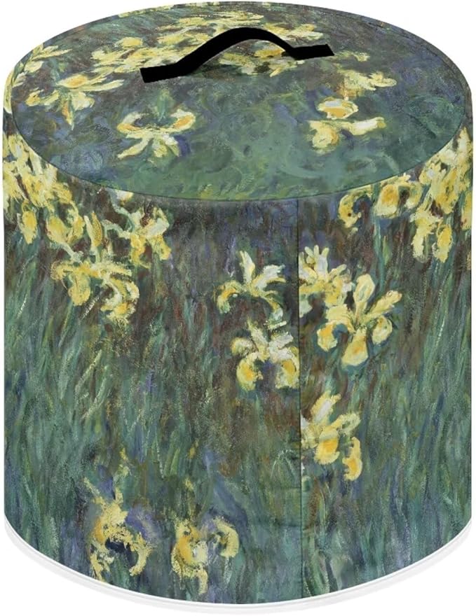 Starry Night Oil Painting Printed Pressure Cooker Cover Round Dust Cover Funny Designs Air Fryer Cover Kitchen Appliance