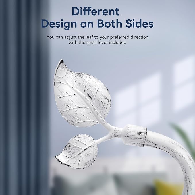 HIKMLK Leaf Shaped Curtain Tieback Holdbacks 2pcs, Handmade Metal Curtain Side - Image 3