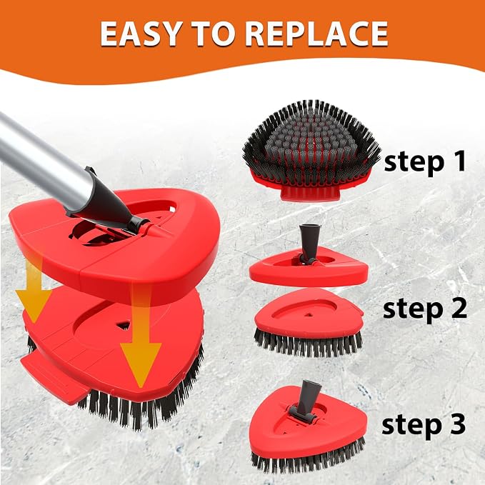 Spin Mop Replace Scrub Brush Head Compatible - Image 4