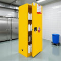 159 Gal Flammable Storage Cabinet with 3-Point Locking System, Adjustable Galvanized Shelves & Double Ventilation Metal Fire Safety Cabinet for Industrial, Laboratory, Garage Use