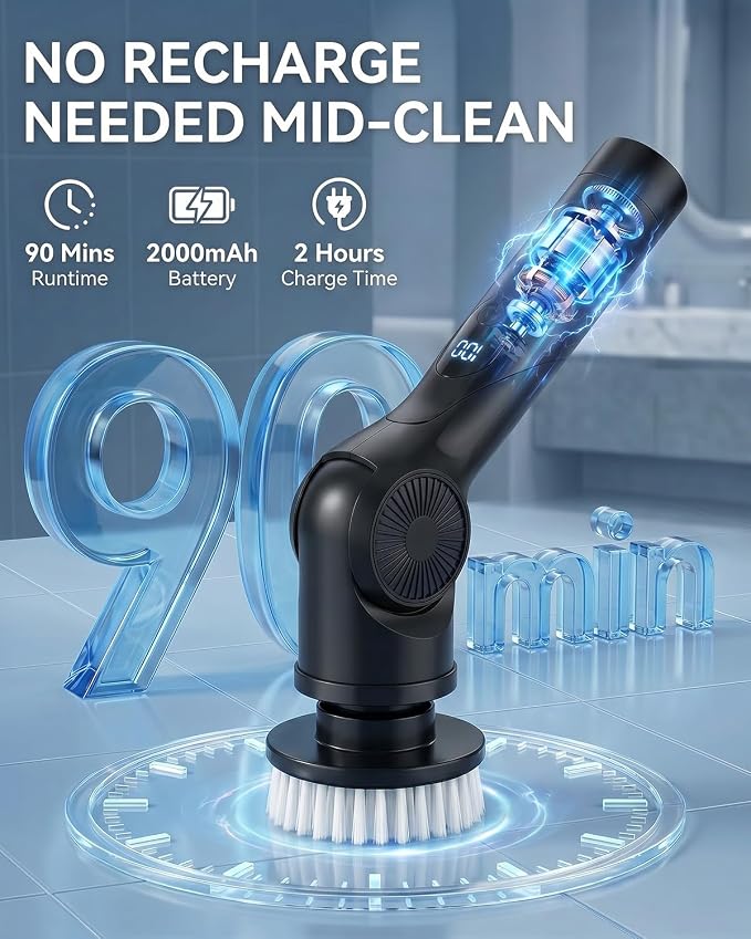 Electric Spin Scrubber, 3-Speed Shower Scrubber - Image 5