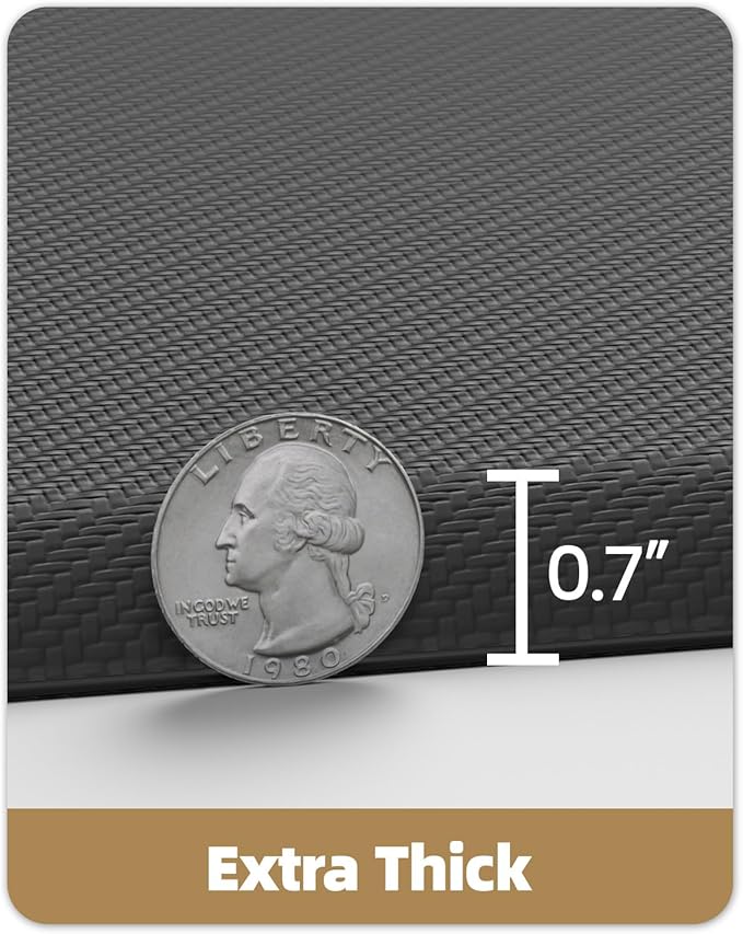 Color&Geometry 0.71" Extra Thick Anti Fatigue Cushion Kitchen Floor Mat,Easy Clean, Water & Oil Proof, Non Slip, Foam Padded Runner Rug for Front Sink,20"x 71" Grey (2.0 Version)