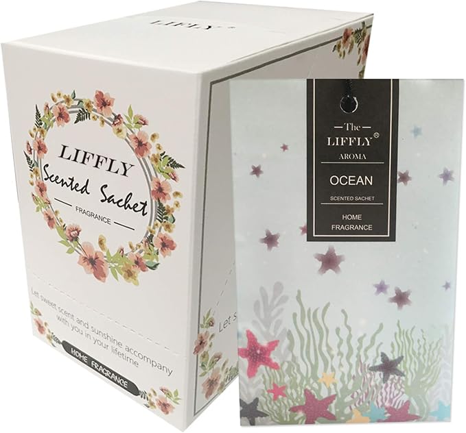 14 Packs Ocean Scented Sachets Bags by LIFFLY