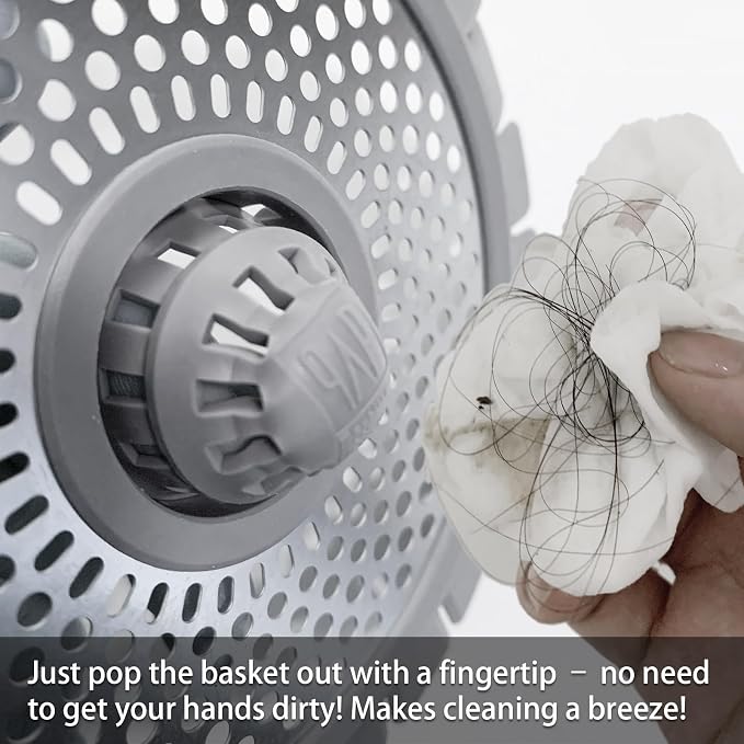 QAP Shower Drain Hair Catcher, Stainless Steel Bathtub Strainer 2-Pack | - Image 5