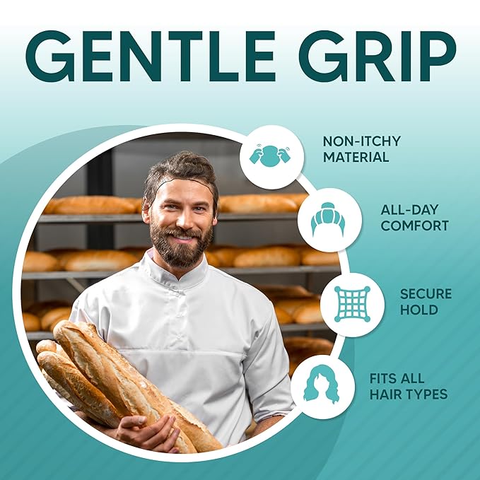 Invisible Hair Nets for Women & Men | 200 Pack | Elastic 24" Mesh Hair Net for Buns, Long Hair & Short Hair - Hairnets for Ballet Dancers, Sleeping, Wig Storage, Food Service & More