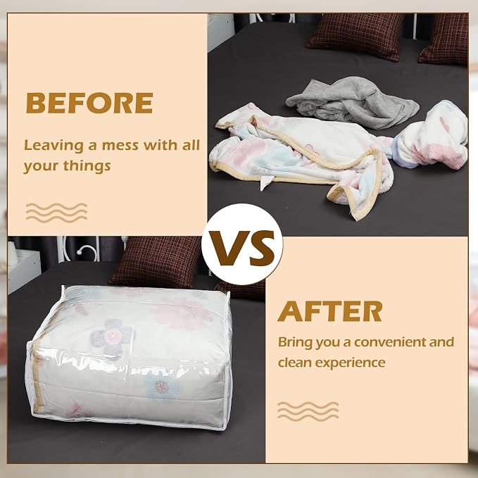 Shappy 6 Packs Clear Plastic Storage Bags - Image 5
