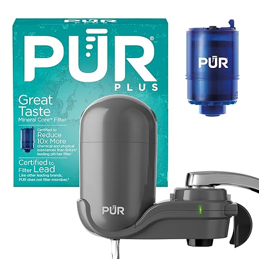 PUR Plus Faucet-Mount Water Filtration System, Lead-Reducing Filter, 100-Gallon by PUR